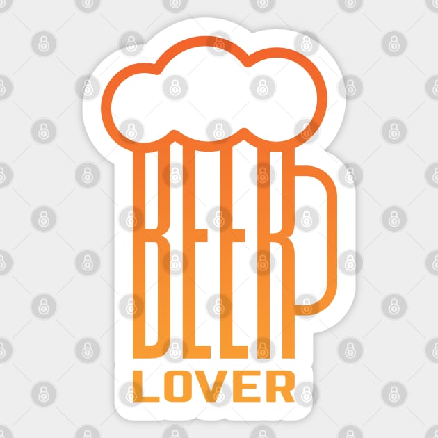 Beer Lover Mug Design Sticker by byfab